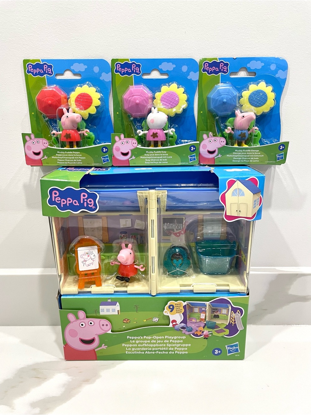 NEW Peppa Pig Peppa’s Pop-Open Playgroup & Muddy Pebble Peppa/Suzy/George Lot